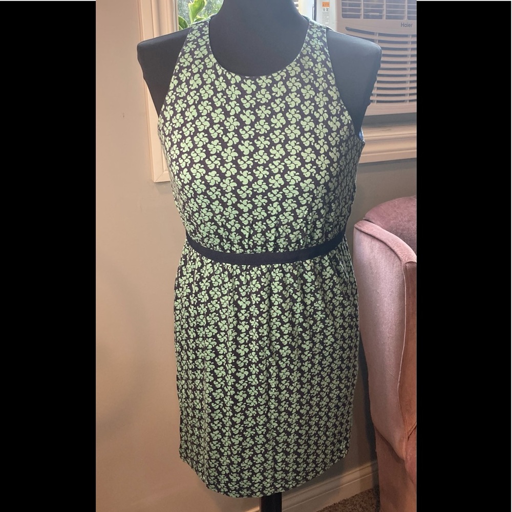 LOFT Racerback dress - teal and navy blue